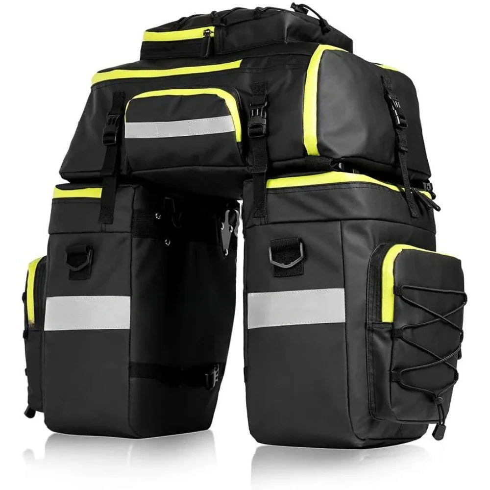 Cargo Rack Bag Shoulder Bag Laptop Pannier Rack Bicycle Bag Professional Cycling Accessories 3 in 1-Green