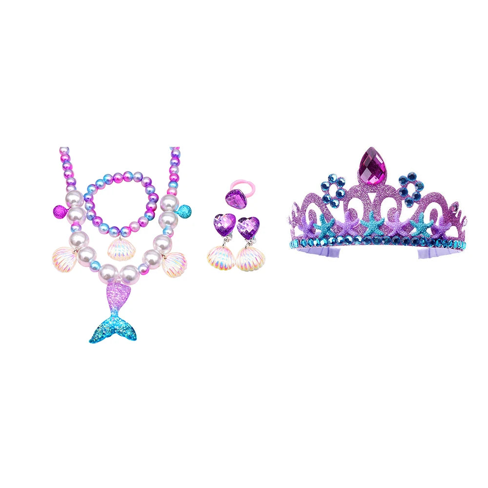 Summer Mermaid Dress Girls Kids Cosplay Dresses Princess Costume Perform Clothes Birthday Party Halloween Clothing