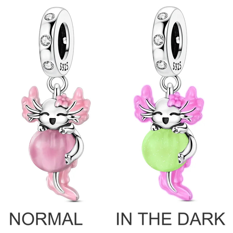 Original Charms Bead 925 Sterling Silver Inlaid Zirconium Bowknot Love Heart Balloon Pendants Fit Bracelet DIY Jewelry Marking