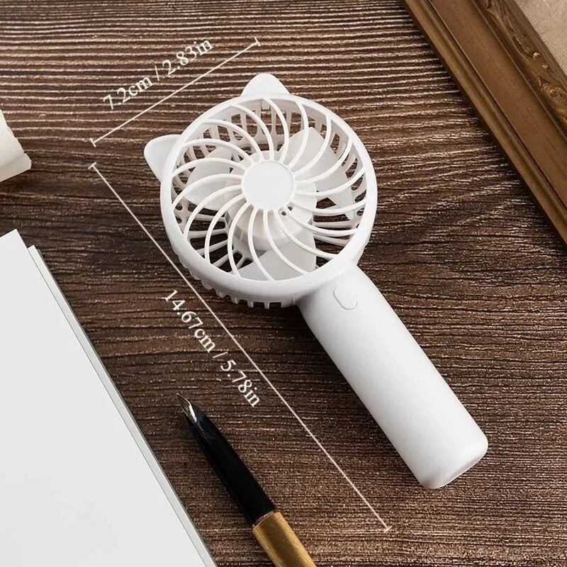 1pc Mini Handheld Fan Cooling Fans for Home Office Travel Outdoor and Camping Dropship AA Battery Operated Small Fan
