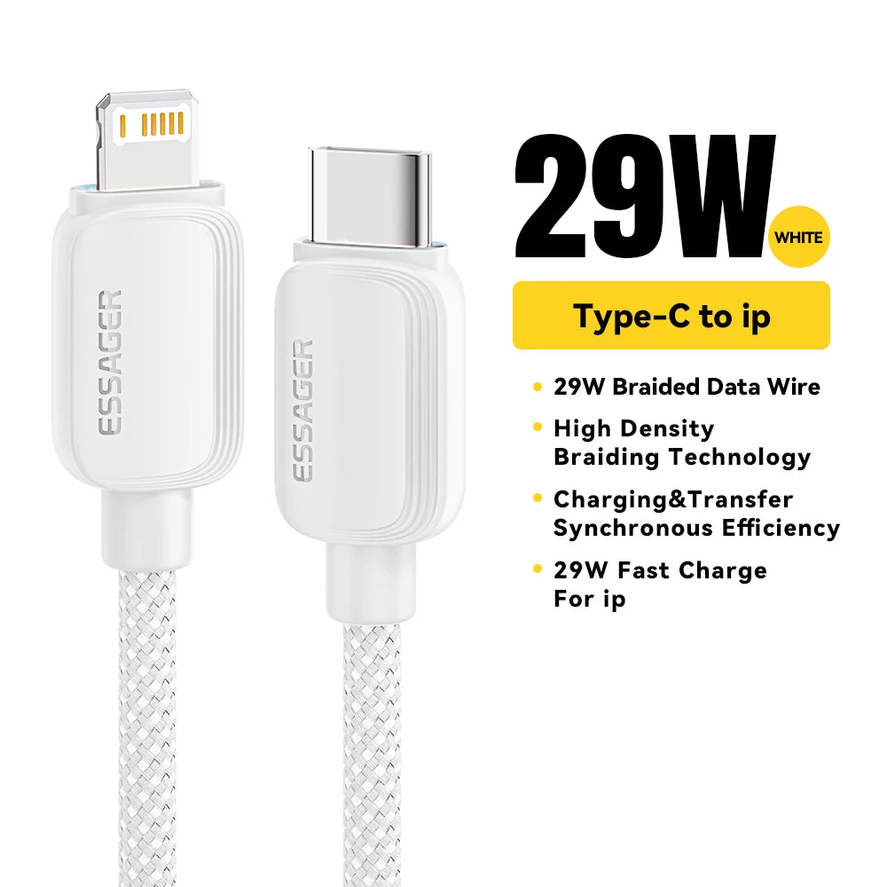 Essager USB Type C Cable For iPhone 14 13 12 11 Pro Max XS PD 20W Fast Charger USB C To Lightning 29W Wire Cord For iPad Macbook