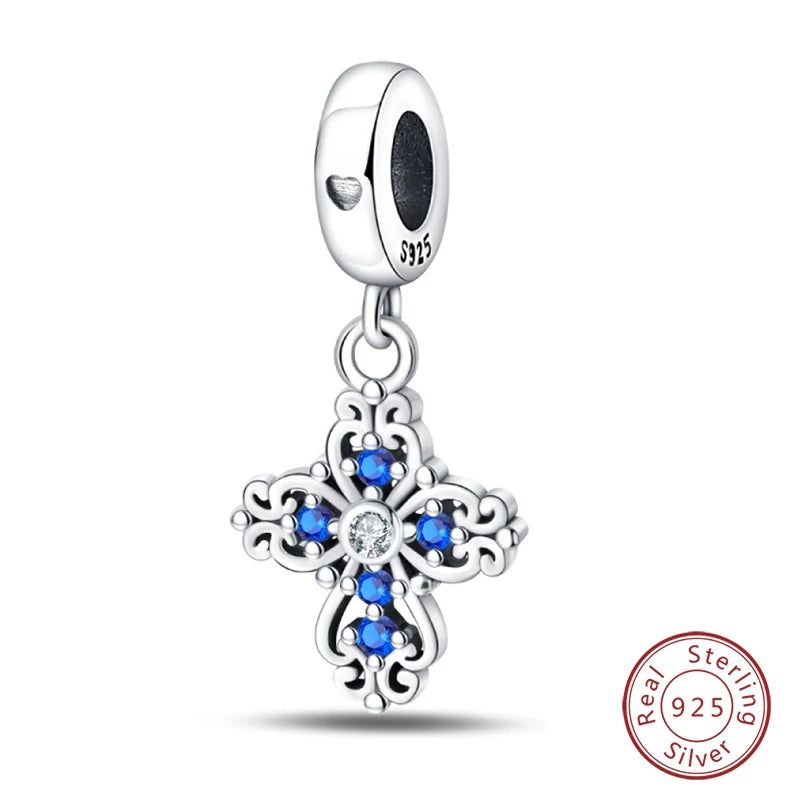 100% Real 925 Sterling Silver Classic Devil's Eye Charms Beads For Women Fit Original Qikaola Bracelets Fine DIY Jewelry Making