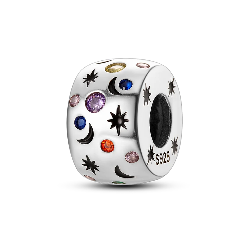 Halloween Dangle 925 Sterling Silver Skeleton Witch Devil's Eye Skull Charms Bead Fit Original Bangle Bracelet Necklace Jewelry