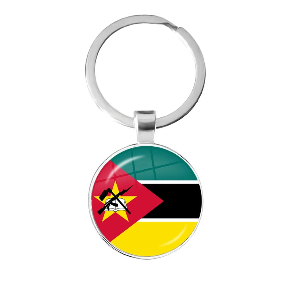 South Africa,Mozambique,Liberia,Cameroon,Cape Verde,Papua New Guinea,Algeria,Belgium,Portugal National Flag Keychains For Gift