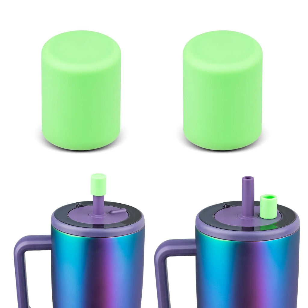2 Pack Magnetic Straw Caps Compatible with BrüMate All Era and Resa Tumblers, Silicone Straw Caps Toppers Compatible with Brumat