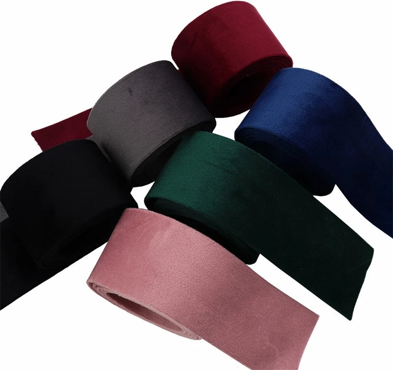 1m Velvet Fabric Ribbon for DIY Hair Bow Pet Rope Accessory Materials Decorative Ribbons for Crafts