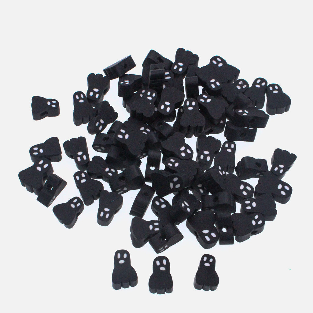 50Pcs Halloween Series Clay Beads Ghost Clay Polymer Spacer Beads For Handmade DIY Jewelry Making Bracelet Necklace Accessories