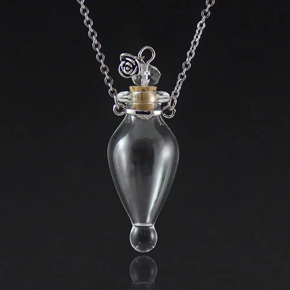 Natural Dandelion Pendant Necklace New Design Ball Transparent Glass Pendant Wishing Bottle Necklace Handmade Fashion Jewelry