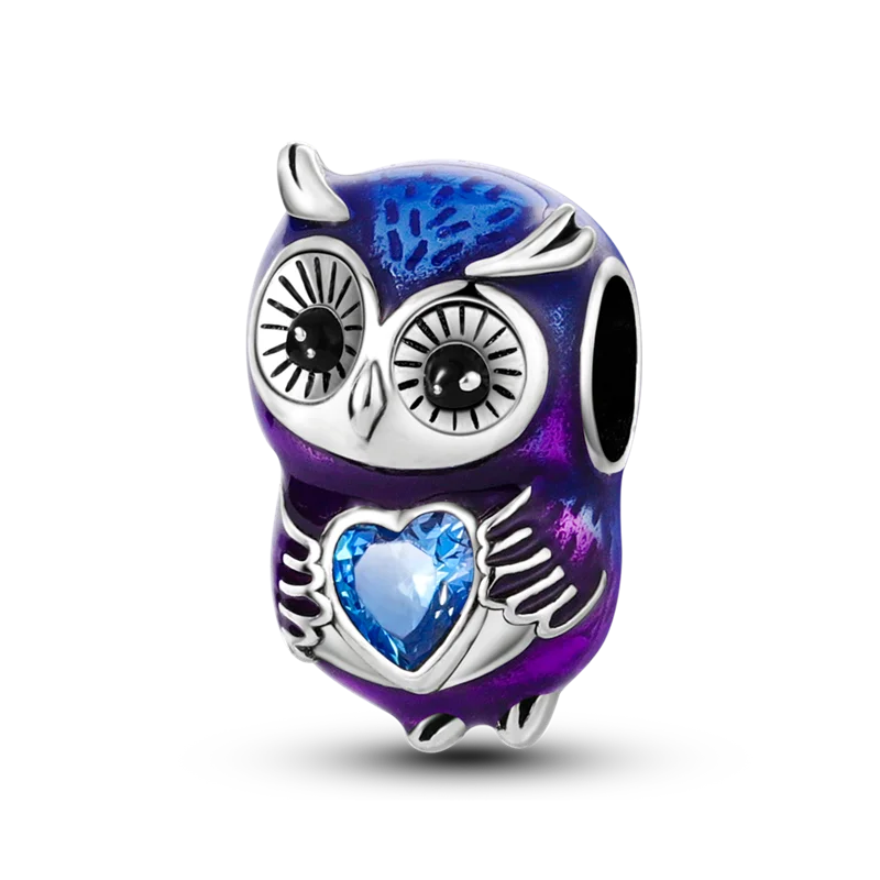 2025 Hot Sale Charms Bead 925 Sterling Silver Pink Butterfly Luminous Firefly Dangle Fit Bangle Bracelet Necklace DIY Jewelry