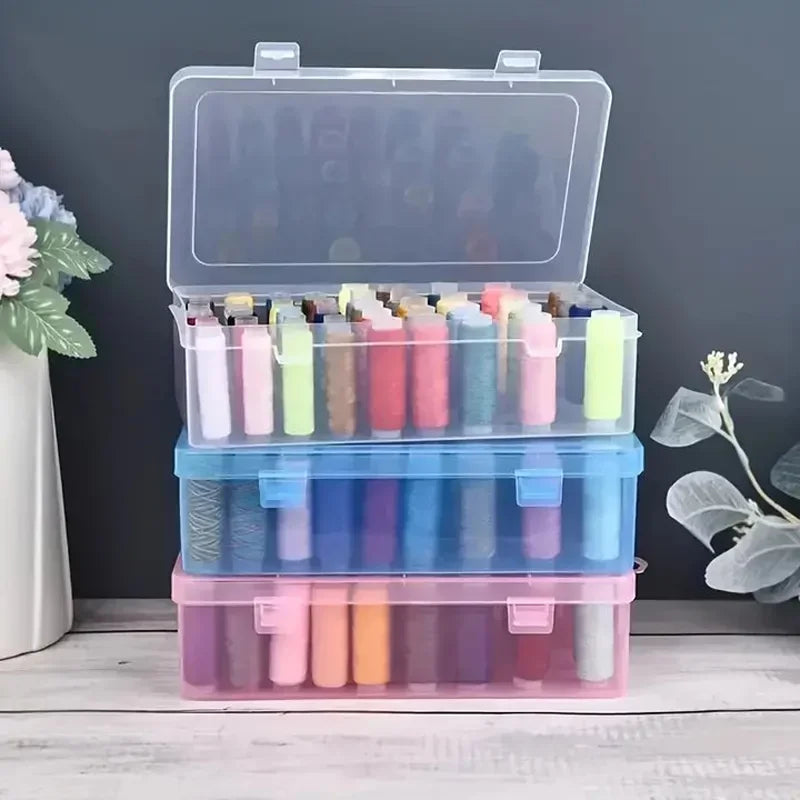 42 Axis Needle and Thread Box Household Storage Box Multi Functional Transparent Needle and Thread Set Thread Box Sorting