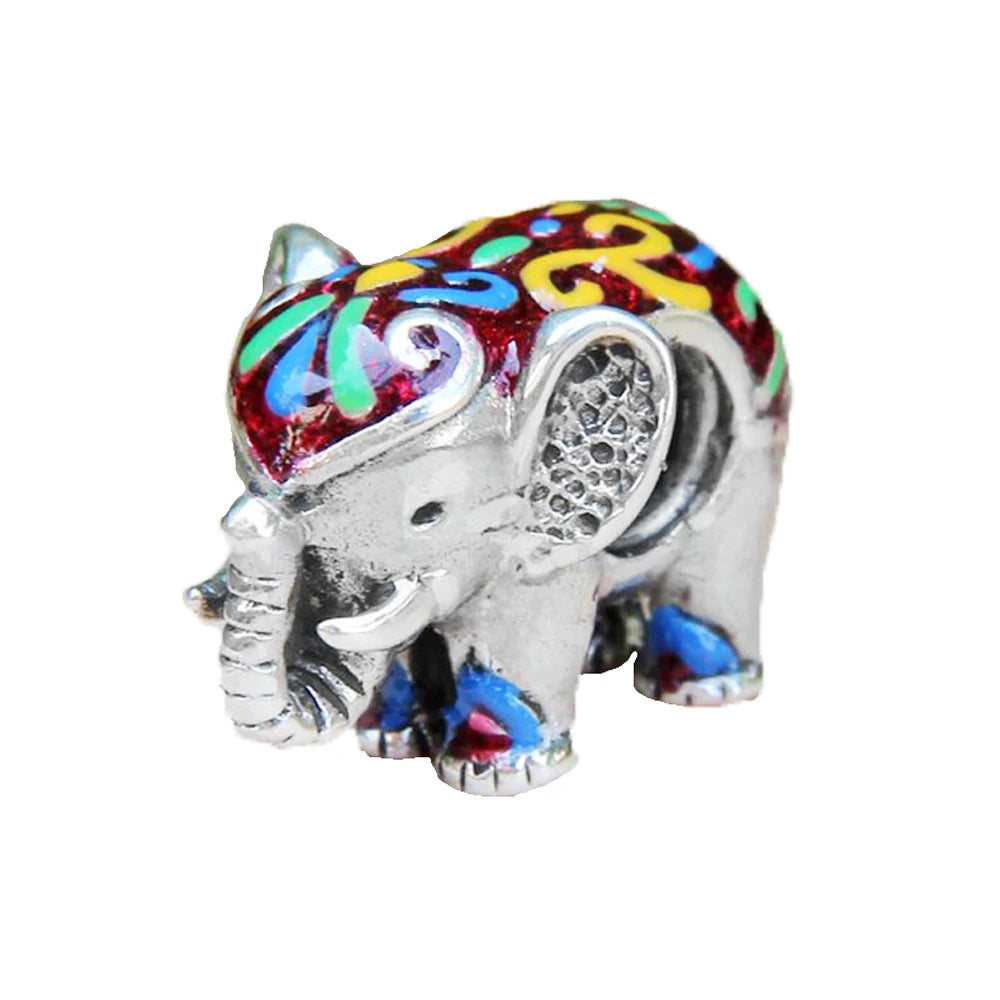 New 925 Sterling Silvering Panda Elephant Porker Charm Of 925 Chain Beaded Fit Original Pendant Bracelet DIY Ladies Jewelry