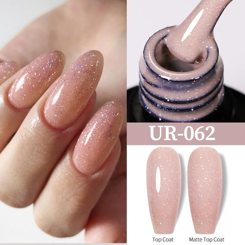 UR SUGAR 15ml Extension Nail Gel Polish Camouflage Nude Pink Semi Permanent UV Hard Gel Nails Finger Prolong Acrylic Varnish