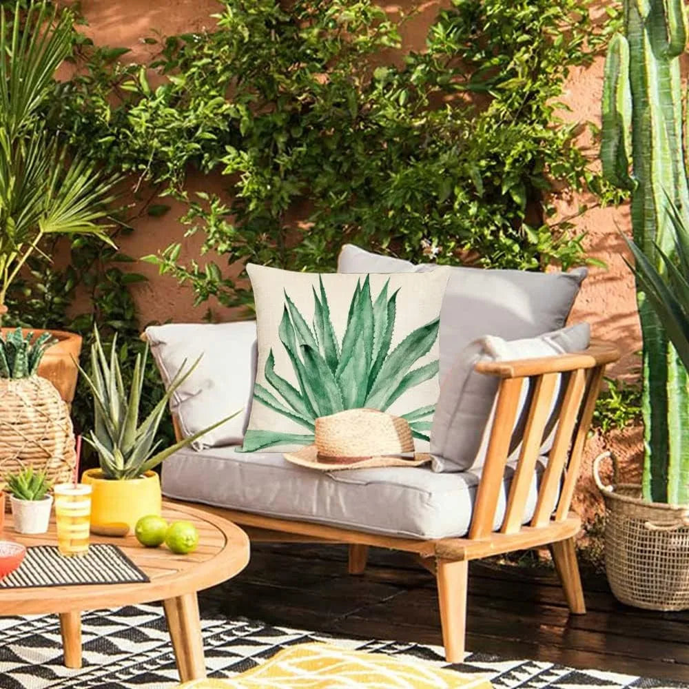 Fresh Green Plant - fashion PillowcasesBedroom Living Room Sofa Home Decor Polyester Cushion Cover with Zipper