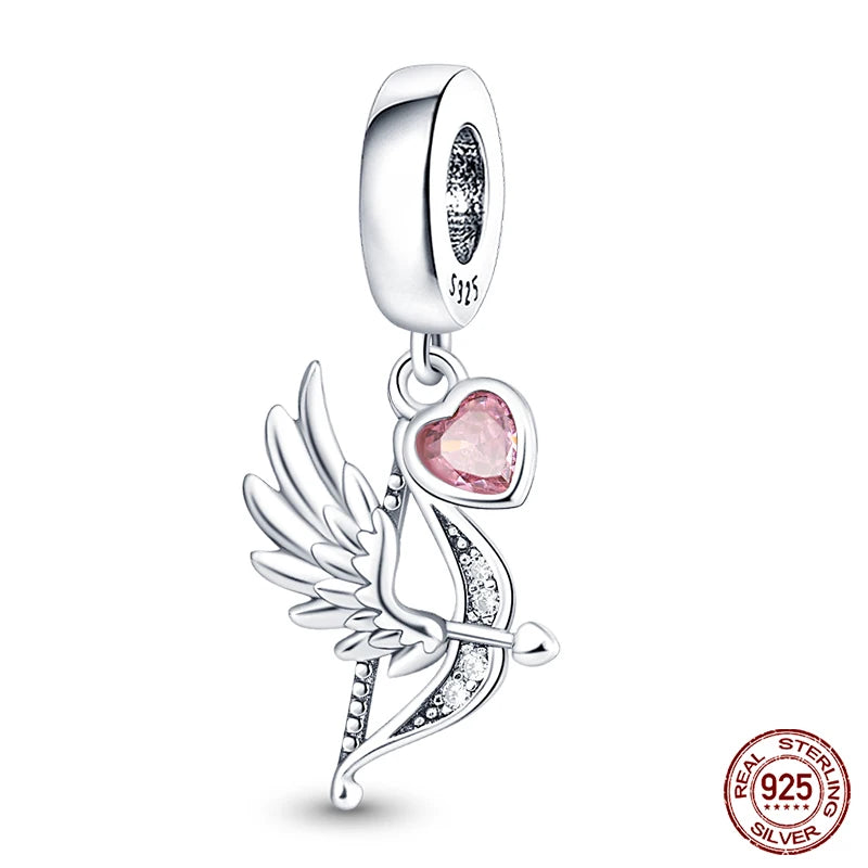 925 Sterling Silver Romantic Heart Series Charms Beads Fit Qikaola 925 Original Bracelet DIY Mother's Day Jewelry Gifts