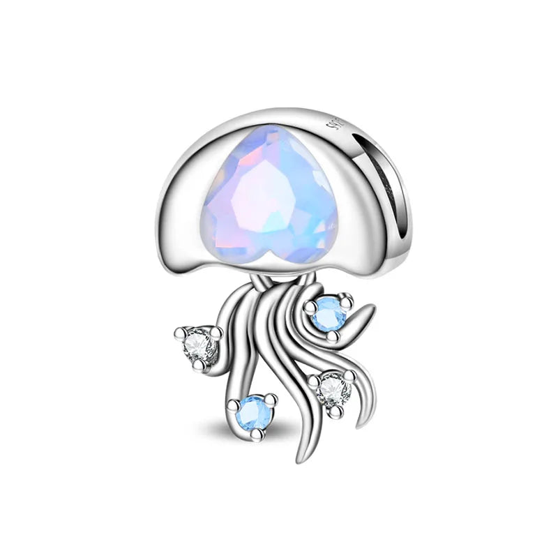 Ocean Trendy 925 Silver Dolphin Crab Boat Beach Charms Beads Fit 3mm Original Bracelets DIY Thoughtful Fine Jewelry Making Gifts