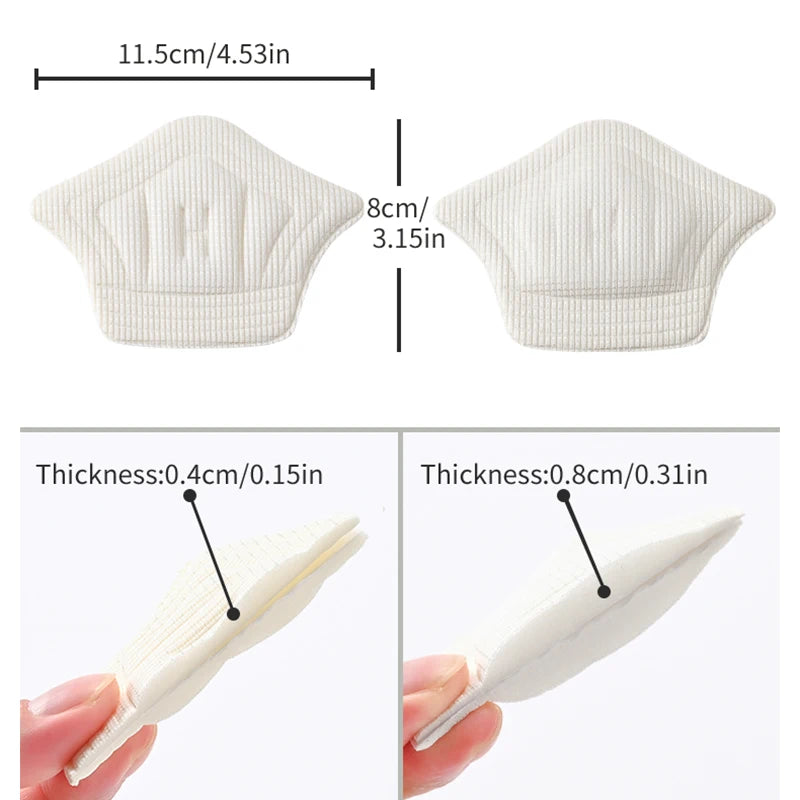 3pairs/6pairs Insoles Patch Heel Pads for Sport Shoes Back Sticker Adjustable Size Antiwear Feet Pad Cushion Insert Insole