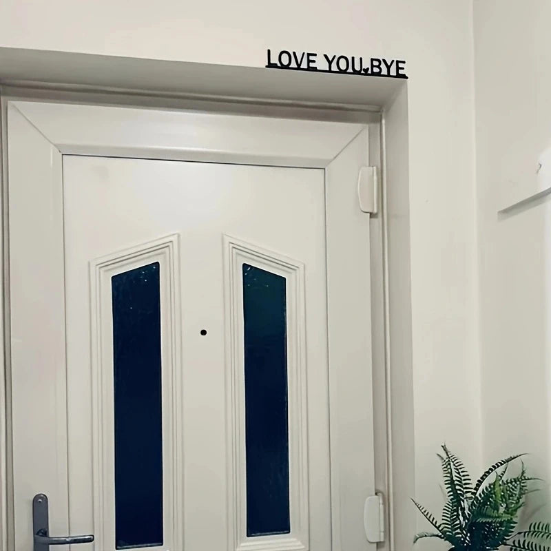 LOVE YOU BYE Metal Love-Themed Wall Art Sign Sculpture Room Wedding Home Decor Indoor Christmas and valentine' s day Decor