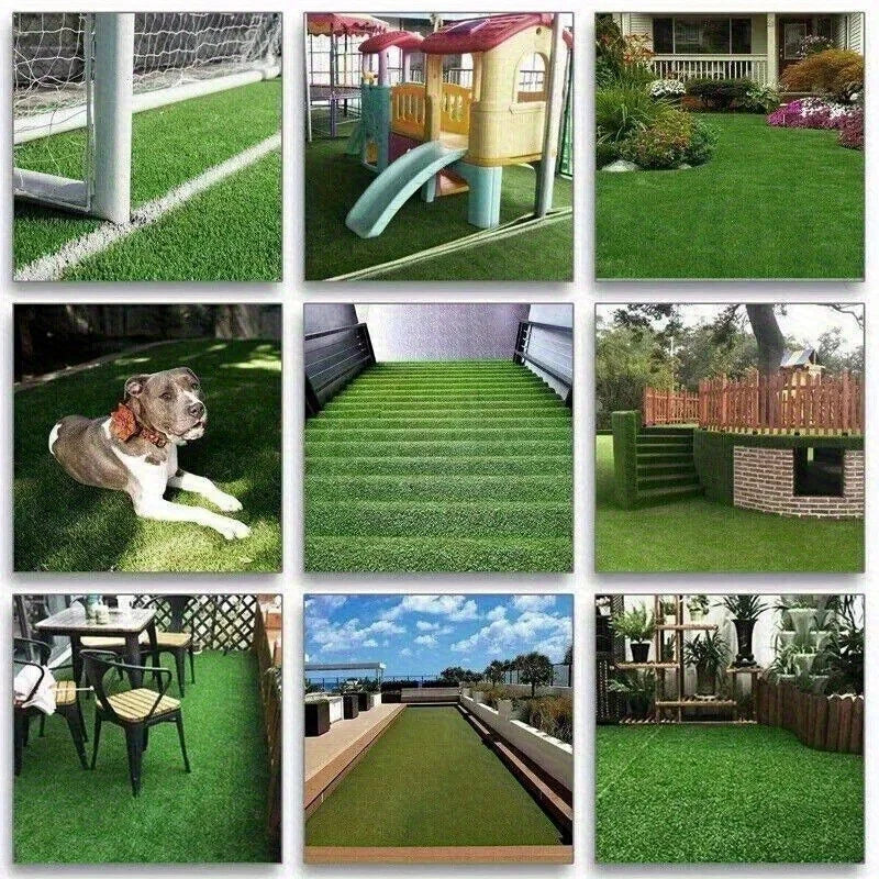 Green Artificial Fake Synthetic Grass Rug Garden Landscape Lawn Carpet Mat Turf