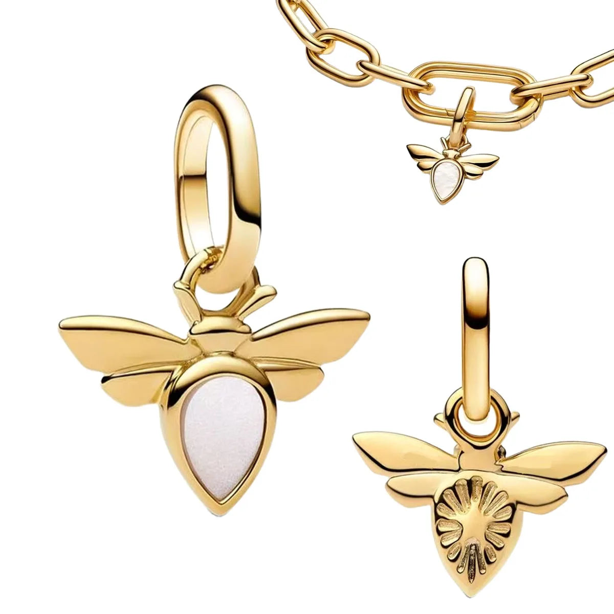 Pink Bow Ring Set Original 925 Sterling Silver Colorful Zircon Ring Earrings Bracelet Necklace Original DIY Women's Jewelry Gift