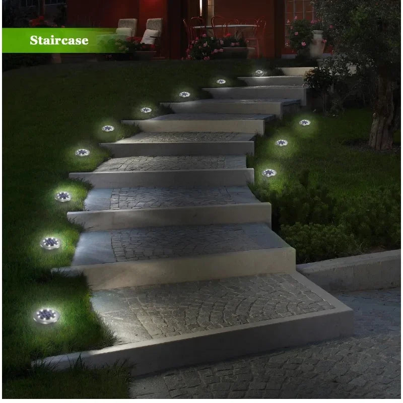 Garden Lights Outdoor Bright in-Ground Lights Landscape Lighting for Patio Pathway Lawn Solar Ground Lights LED Waterproof Solar