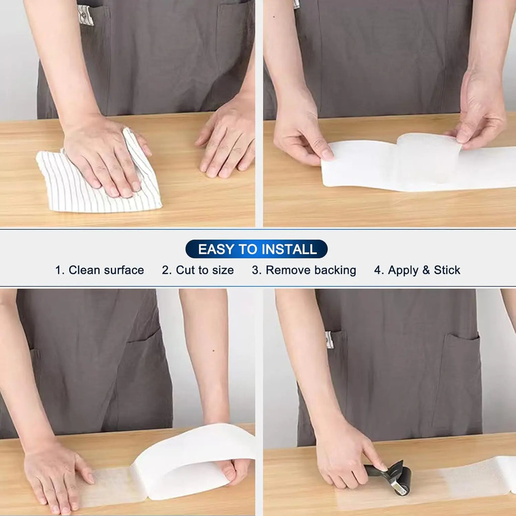 Invisible crushed stone patterned anti-slip stickers for stairs, anti-slip strips for steps, and scratch-resistant foot stickers