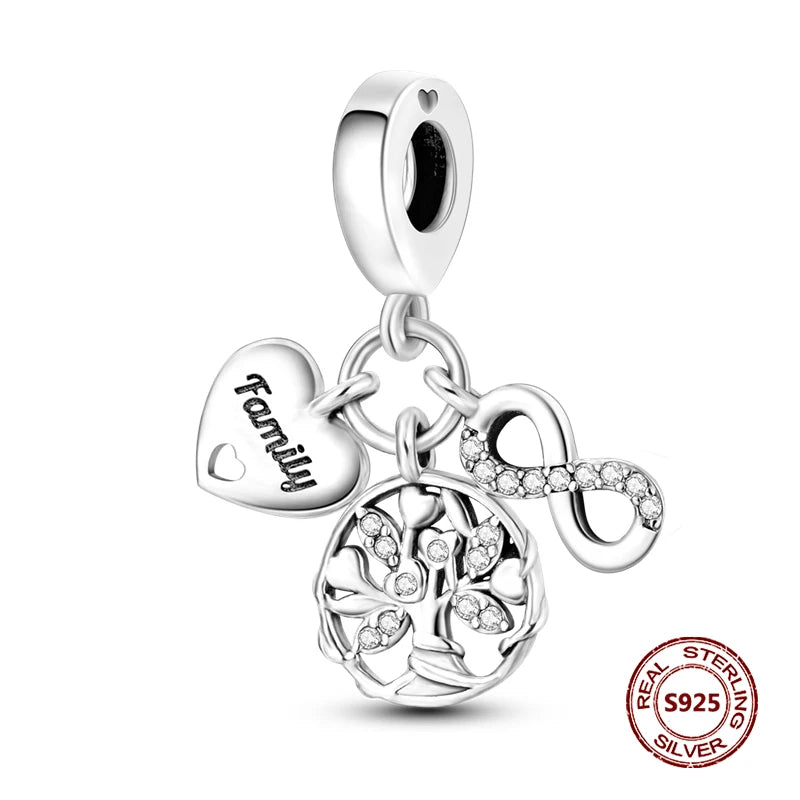 925 Sterling Silver Strawberry Turtle Owl Charm Beads Suitable For Original Bracelet Women DIY Jewelry Making Birthday Gifts