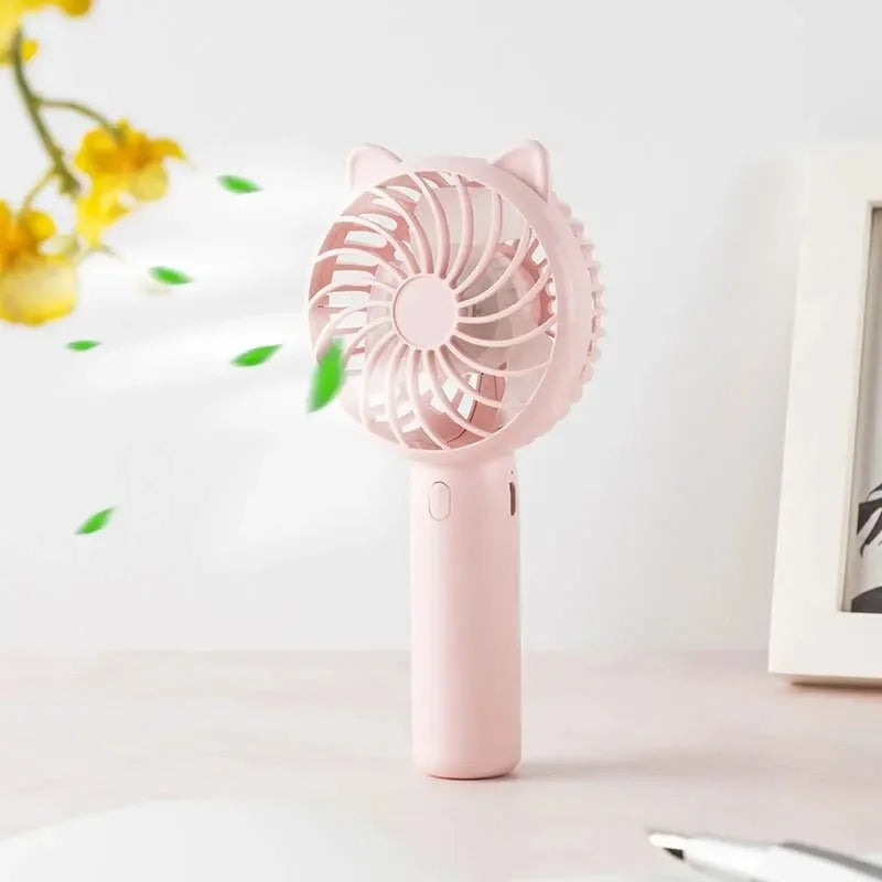 1pc Mini Handheld Fan Cooling Fans for Home Office Travel Outdoor and Camping Dropship AA Battery Operated Small Fan