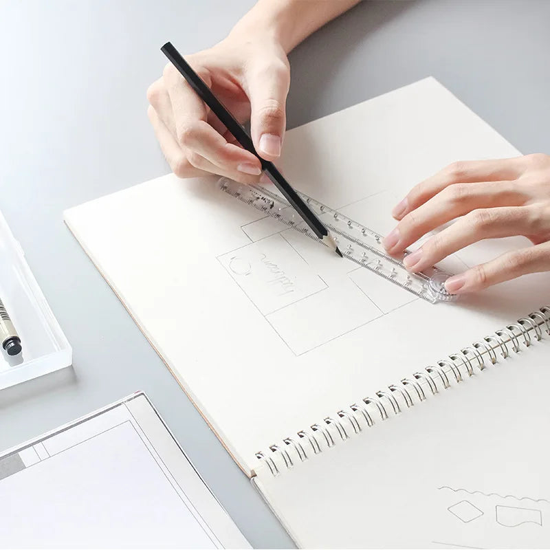 MOHAMM 1pc Folding Acrylic Ruler - Perfect for School and Office Supplies!