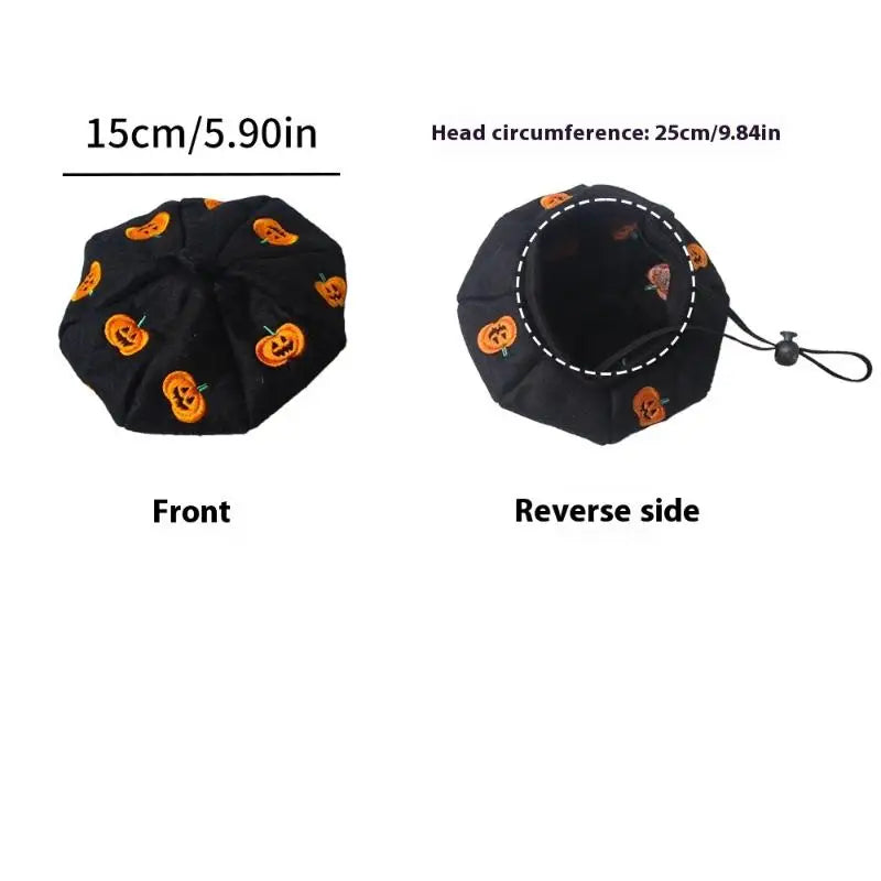 1Pcs Cute Pet Halloween Dog Cat Costume Small Dogs Cat Cosplay Bat Pumpkin Headgear Hat Pet Supplies