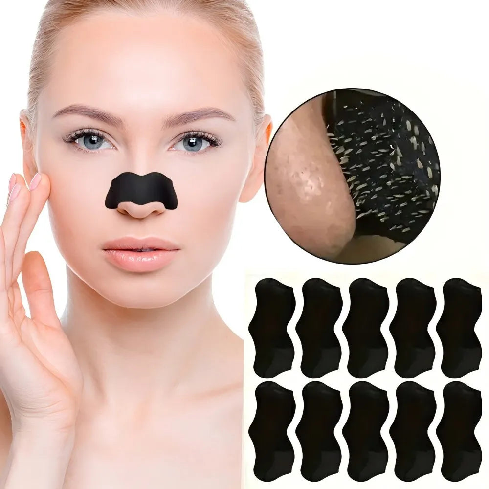 15pcs Blackhead Nose Strips Deep Cleansing Nasal Spot Facial Dot Stickers Nose Mask Shill For Acne & Black Head - Dropship
