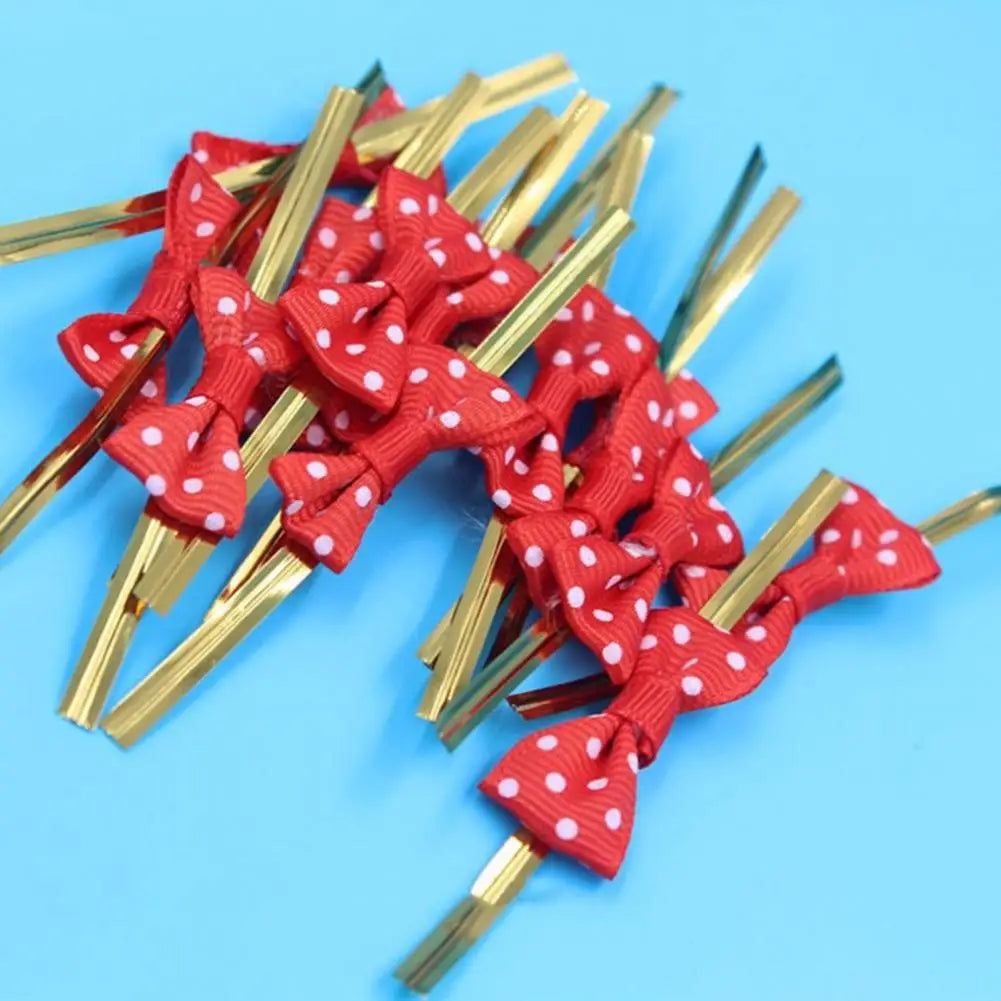 100Pcs/Set Packing Wire，Treat Bag Ties，Flexible Bendable Gift Wrapping Bow Tie Wrapping Binding Wire，for Bread Bag