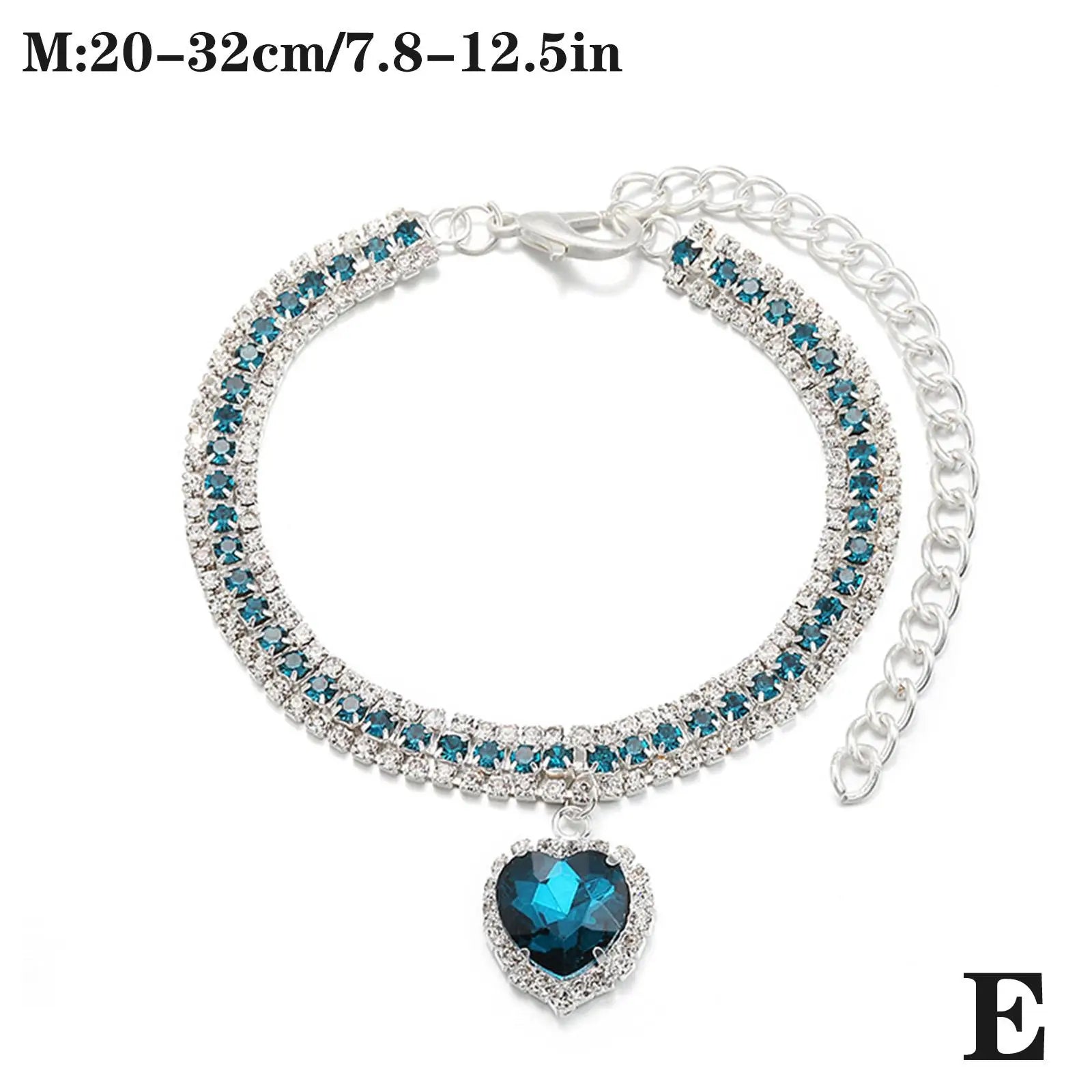 Luxury Crystal Cat Collar Love Pendant Necklace Pet Collar Adjustable Small Dog Cat Neck Ring Rhinestone Collar Pet Accessories