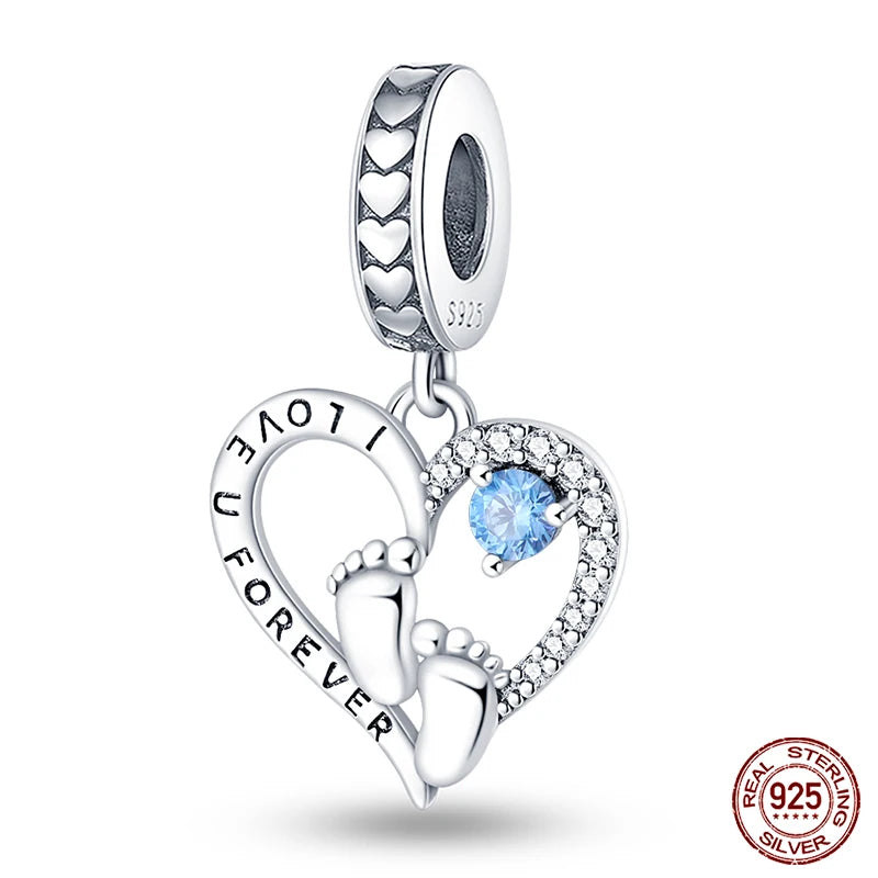 925 Sterling Silver Romantic Heart Series Charms Beads Fit Qikaola 925 Original Bracelet DIY Mother's Day Jewelry Gifts