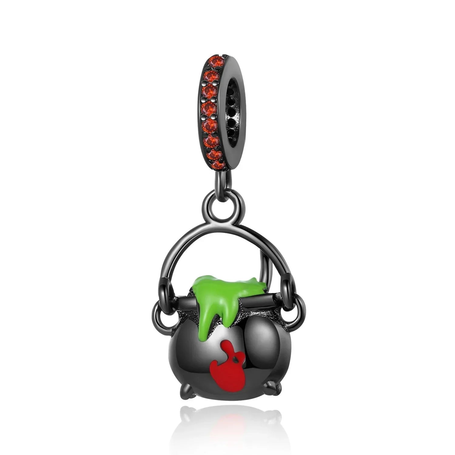 Original 925 Sterling Silver Halloween Charms Pumpkin Skull Witch Ghost Bead Earrings Pendant Fit Bracelet Necklace Jewelry