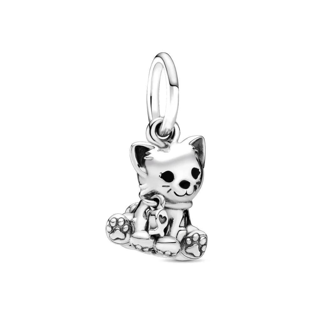 Animals Series Charms 925 Silver fortune Cat Pets Fit 925 Original Bracelet Necklace DIY Pendants Fashion Jewelry For Woman