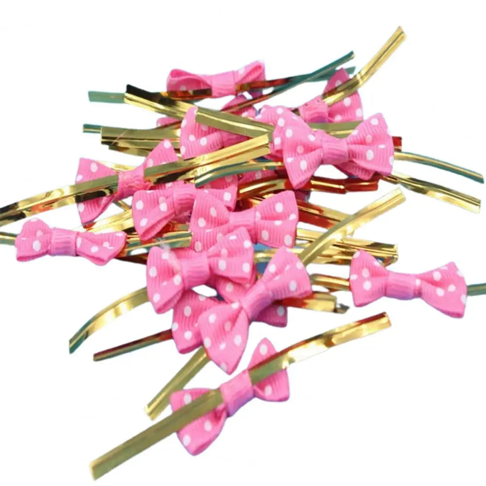 100Pcs/Set Packing Wire，Treat Bag Ties，Flexible Bendable Gift Wrapping Bow Tie Wrapping Binding Wire，for Bread Bag