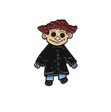Horror Animated Films Coraline Doll Enamel Pins Punk Character Metal Brooch Backpack Badge Halloween Accessory Gifts for Friends