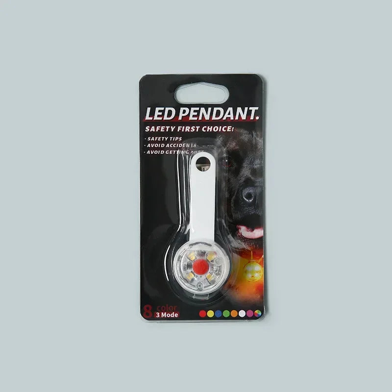 Rechargeable Multi-Mode Pet Anti-Loss LED Night Light Pendant for Outdoor Dogs Cats Collar Safety Accessories