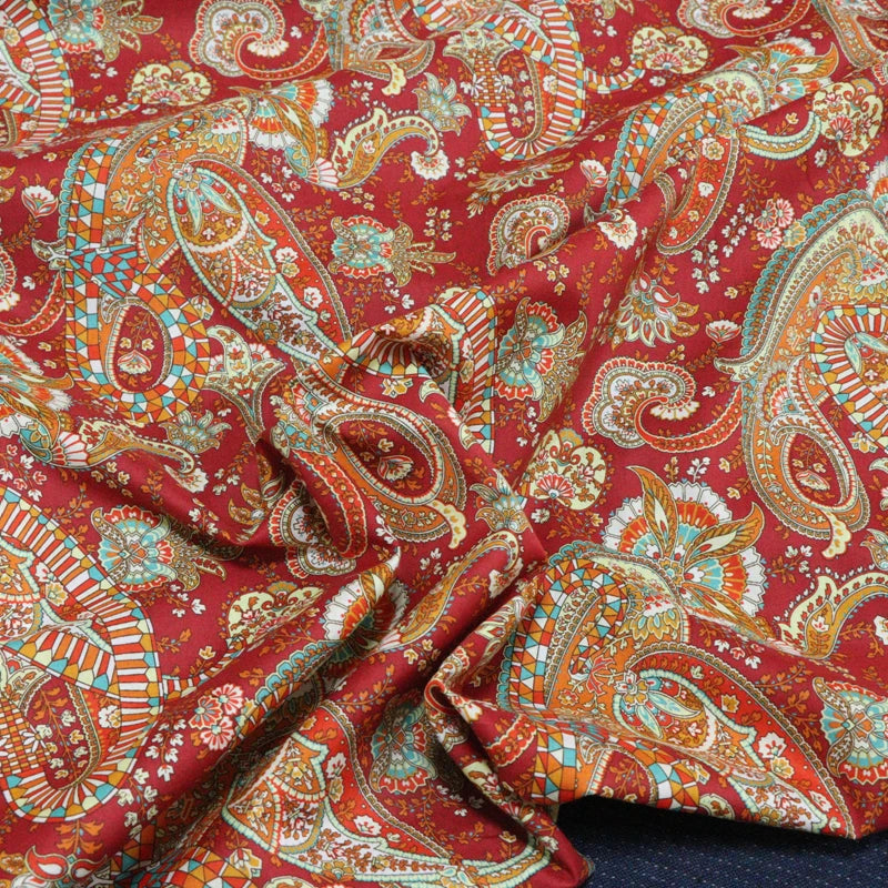 Snake Floral 100% Cotton 80S Like Liberty Fabric Digital Printed For Sewing Cloth Dress Skirt Kids Designer Poplin Tela