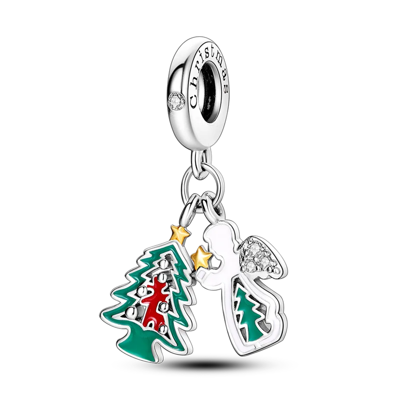 New 925 Sterling Silver Cactus Four Leaf Clover Charm Spring Green Series Bead Pendant For Original Beads Bracelet DIY Jewelry