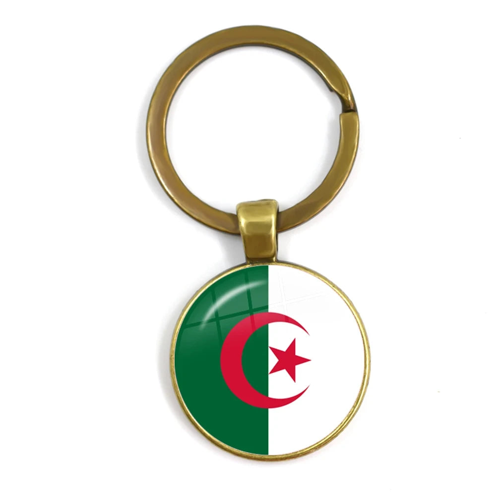 South Africa,Mozambique,Liberia,Cameroon,Cape Verde,Papua New Guinea,Algeria,Belgium,Portugal National Flag Keychains For Gift