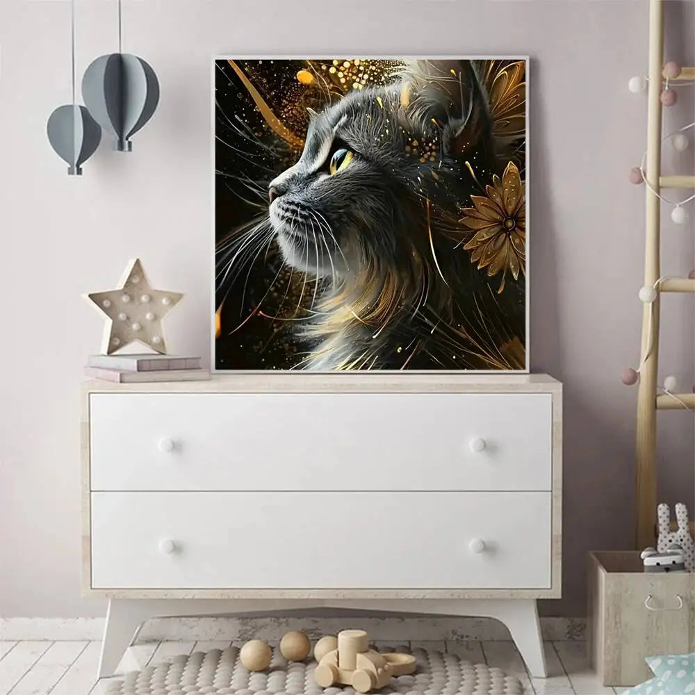 Evershine New Arrival Diamond Embroidery Black Cat Animal Picture Rhinestones Diamond Mosaic DIY Painting Handicraft