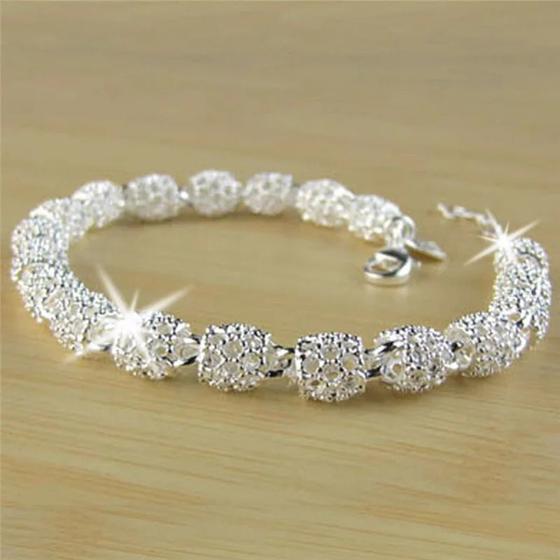 Fashion 925 Sterling Silver Bracelets For Women Luxury Original Designer Hollow Lantern Ball Charm Bracelets Beautiful Jewelry
