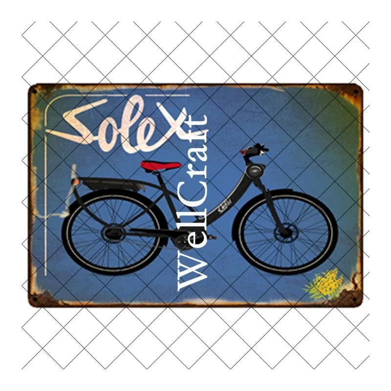 [ WellCraft ] Bicycle Velosolex Tin Signs Retro Bike Wall Plaque Pub Decor WX-11 vintage decor  home decor  room decor