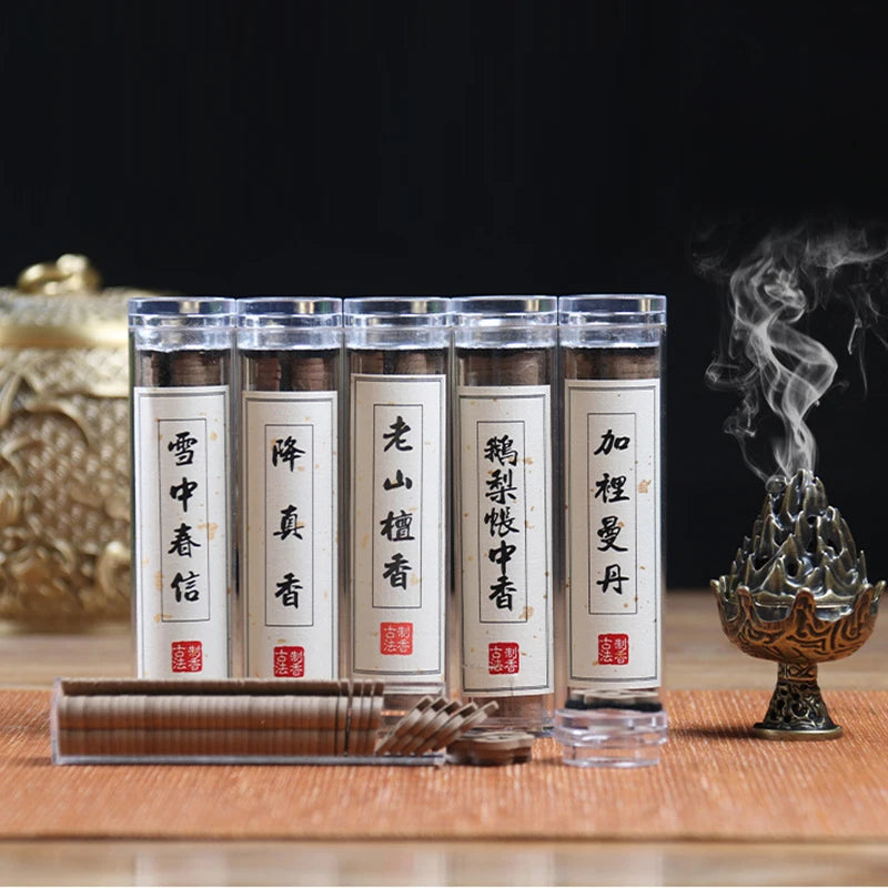 1PC Pure Natural Small Plate Fragrant Mini Incense Tablets Alloy Incense Burner Goose Pear Tent Fragrance Disk Incense Household