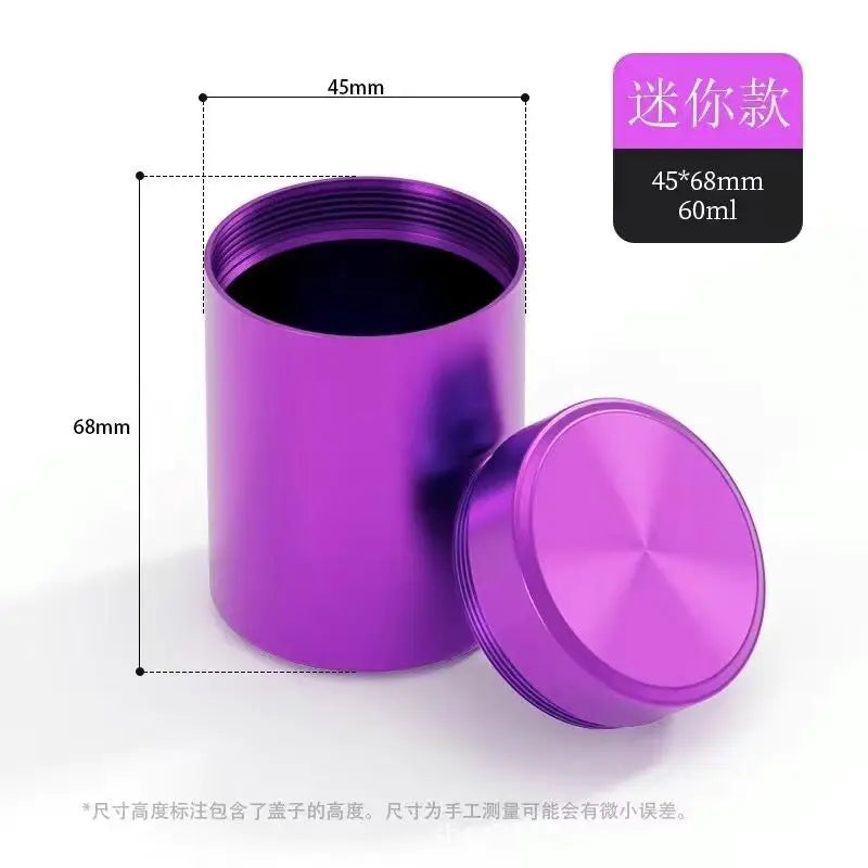 Portable Aluminum Alloy Tea Sealer Can  Mini Herbal Tea Storage Box with Airtight Lid - Gift Packaging Органайзери