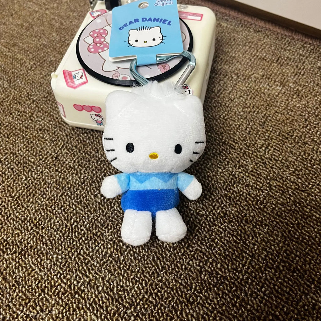 Sanrio Hello Kitty Daniel's Love Buckle Doll Pendant Keychain Japanese Cute Cartoon Kitty Cat Pendant Keychains Bag Accessories