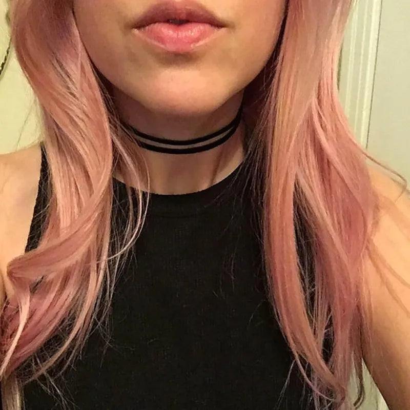 Black Necklaces for Women, Adjustable Layered Velvet Leather Lace Collar choker Necklaces, Goth Jewelry Gifts.