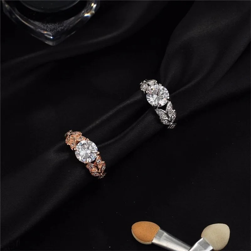 Exquisite Fashion Silver Color Engagement Rings for Women Fashion White Zircon Stones Ring Anniversary Bridal Wedding Jewelry
