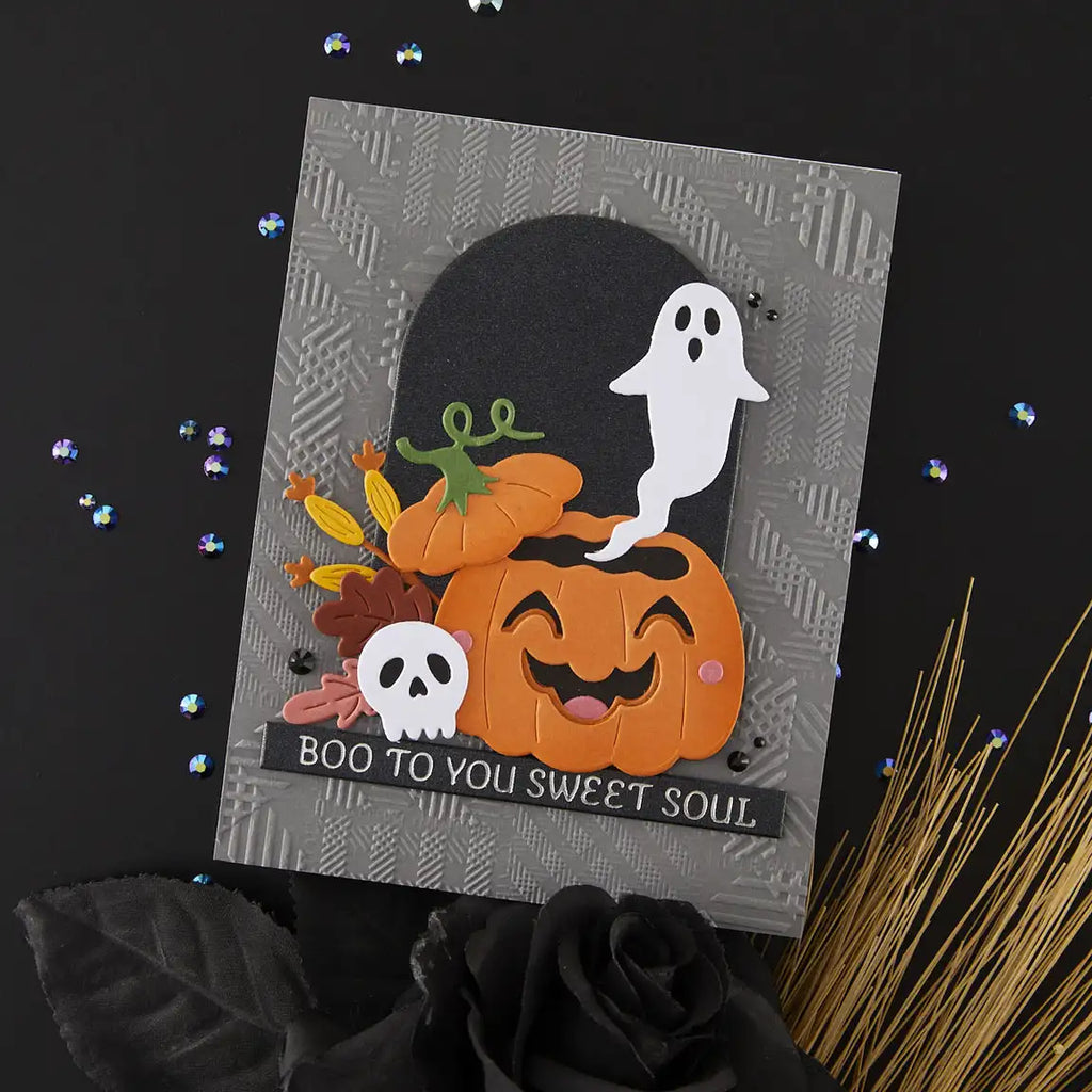 New Pumpkin ghost Acres Metal Cutting Dies Clear Stamps Gilded Weave Hot Foil Stencil Wax for DIY Making Card Craft Autumn 2025